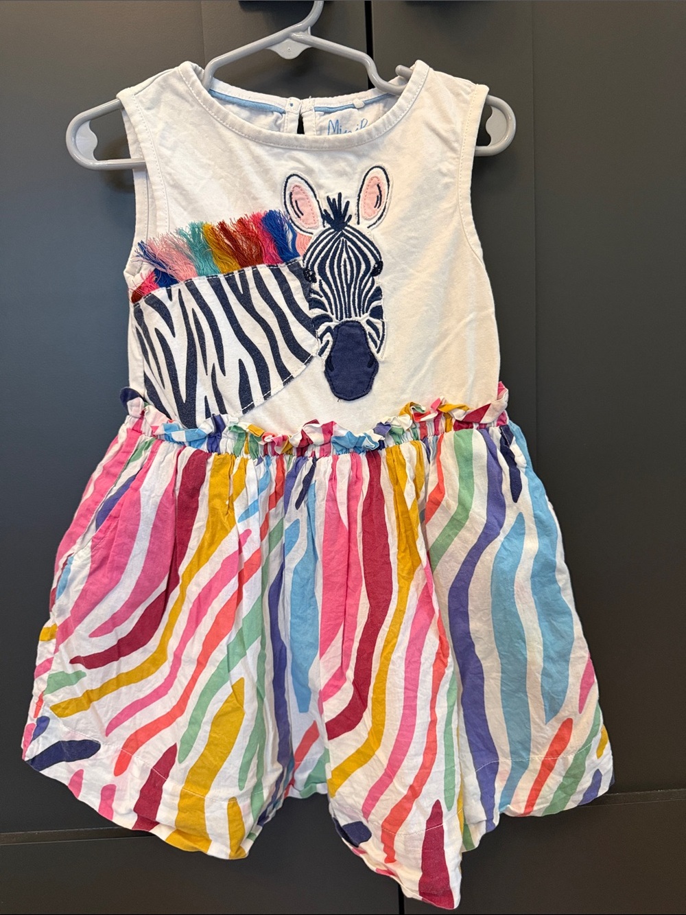 Mini Boden Girls Zebra Dress